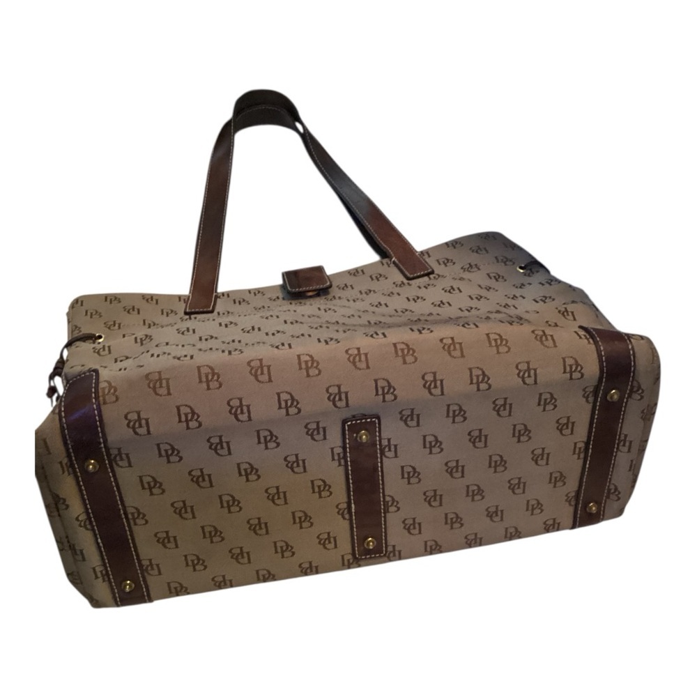Dooney & Bourke Monogram Canvas Tote Bag with Leather Trim - Picture 6 of 7